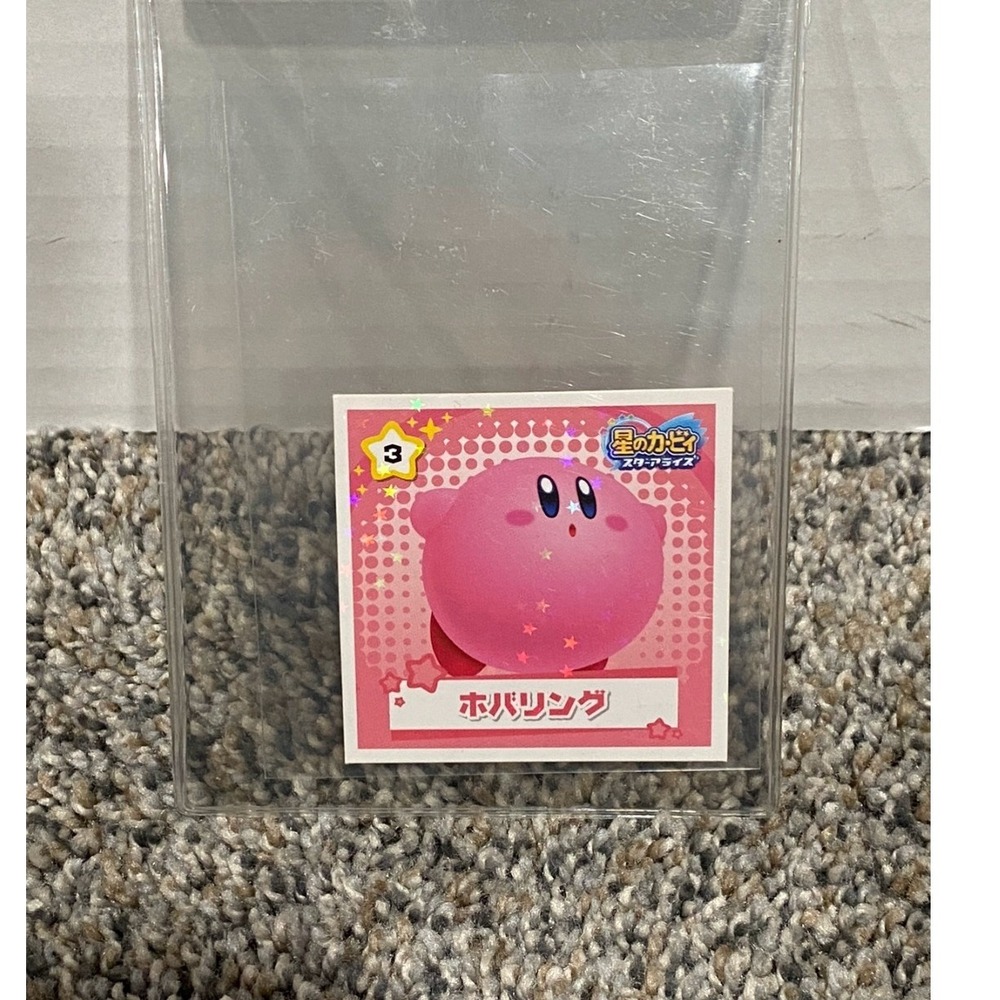 Nintendo Kirby Star Allies Sticker Unisex Holographic Pink Small Excellent